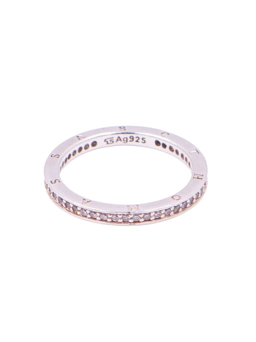 Thomas Sabo Sterling Silver Clear CZ Pavé Eternity Band Ring Size 6.75